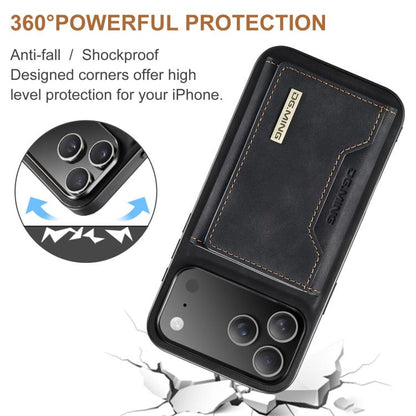 For iPhone 17 Pro Max DG.MING M2 Series 3-Fold Card Bag Wallet Leather Phone Case(Black) - iPhone 17 Pro Max Cases by DG.MING | Online Shopping UK | buy2fix