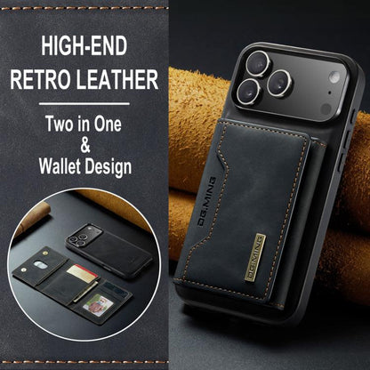 For iPhone 17 Pro Max DG.MING M2 Series 3-Fold Card Bag Wallet Leather Phone Case(Black) - iPhone 17 Pro Max Cases by DG.MING | Online Shopping UK | buy2fix