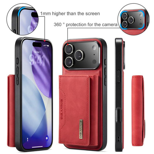 For iPhone 17 Pro Max DG.MING M2 Series 3-Fold Card Bag Wallet Leather Phone Case(Red) - iPhone 17 Pro Max Cases by DG.MING | Online Shopping UK | buy2fix