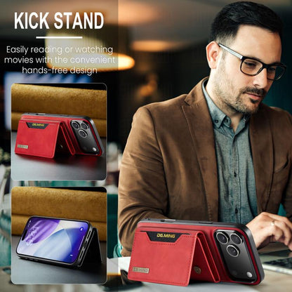 For iPhone 17 Pro Max DG.MING M2 Series 3-Fold Card Bag Wallet Leather Phone Case(Red) - iPhone 17 Pro Max Cases by DG.MING | Online Shopping UK | buy2fix