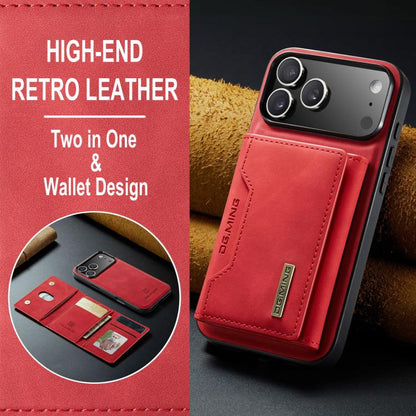 For iPhone 17 Pro Max DG.MING M2 Series 3-Fold Card Bag Wallet Leather Phone Case(Red) - iPhone 17 Pro Max Cases by DG.MING | Online Shopping UK | buy2fix