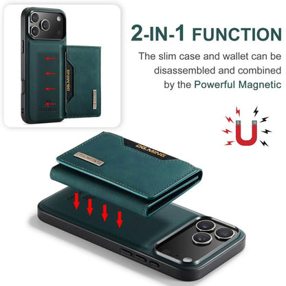 For iPhone 17 Pro Max DG.MING M2 Series 3-Fold Card Bag Wallet Leather Phone Case(Green) - iPhone 17 Pro Max Cases by DG.MING | Online Shopping UK | buy2fix