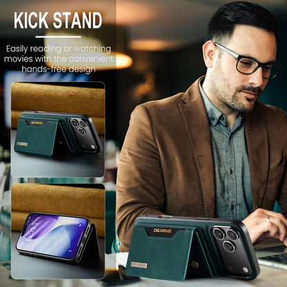 For iPhone 17 Pro Max DG.MING M2 Series 3-Fold Card Bag Wallet Leather Phone Case(Green) - iPhone 17 Pro Max Cases by DG.MING | Online Shopping UK | buy2fix