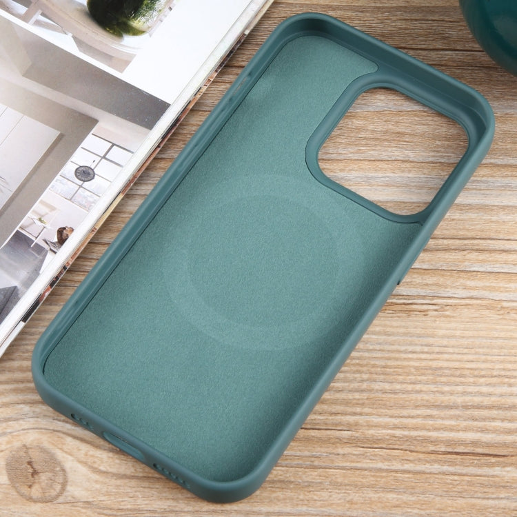 For iPhone 12 Pro MagSafe Liquid Silicone Phone Case(Deep Green) by buy2fix