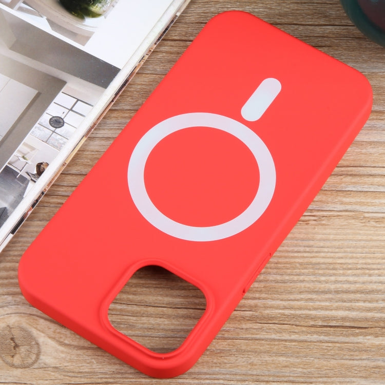 For iPhone 11 MagSafe Liquid Silicone Phone Case(Red) by buy2fix