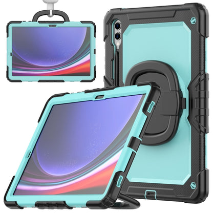 For Samsung Galaxy Tab S9+ / S10+ D Type Silicone Hybrid PC Tablet Case with Handle Holder(Light Blue PC) - Galaxy Tab S9+ Cases by buy2fix | Online Shopping UK | buy2fix