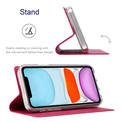 For iPhone 15 Pro ViLi DMX Series Shockproof TPU + PU Leather Magnetic Attraction Horizontal Flip Case(Rose Red) - iPhone 15 Pro Cases by ViLi | Online Shopping UK | buy2fix