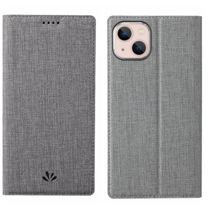For iPhone 15 ViLi DMX Series Shockproof TPU + PU Leather Magnetic Attraction Horizontal Flip Case(Grey) - iPhone 15 Cases by ViLi | Online Shopping UK | buy2fix