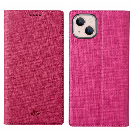 For iPhone 15 ViLi DMX Series Shockproof TPU + PU Leather Magnetic Attraction Horizontal Flip Case(Rose Red) - iPhone 15 Cases by ViLi | Online Shopping UK | buy2fix