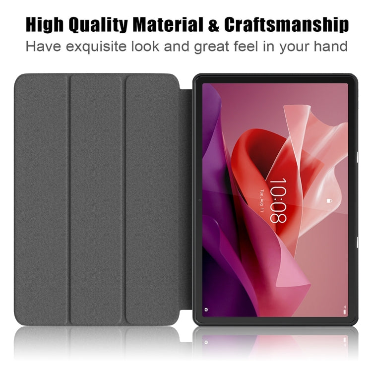 For Lenovo Tab P12 12.7 /P12 Pro 2nd Gen 3-folding Painted TPU Smart Leather Tablet Case(Graffiti) - Lenovo by buy2fix | Online Shopping UK | buy2fix
