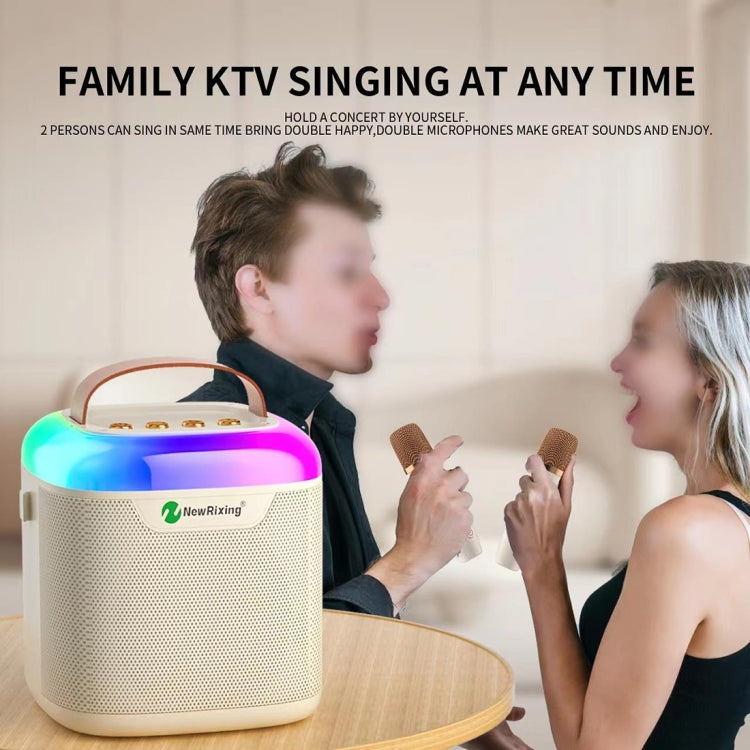 New RiXing NR8805 TWS Portable Smart Bluetooth Speaker with RGB Lighting(White) - Desktop Speaker by NewRixing | Online Shopping UK | buy2fix
