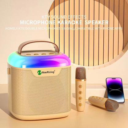 New RiXing NR8805 TWS Portable Smart Bluetooth Speaker with RGB Lighting(Blue) - Desktop Speaker by NewRixing | Online Shopping UK | buy2fix