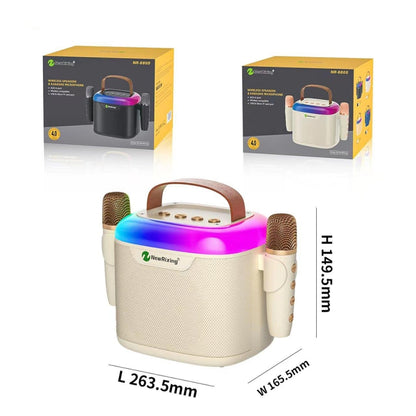 New RiXing NR8805 TWS Portable Smart Bluetooth Speaker with RGB Lighting(Beige) - Desktop Speaker by NewRixing | Online Shopping UK | buy2fix
