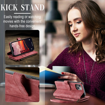 For iPhone 15 CaseMe C30 Multifunctional Leather Phone Case(Red) - iPhone 15 Cases by CaseMe | Online Shopping UK | buy2fix