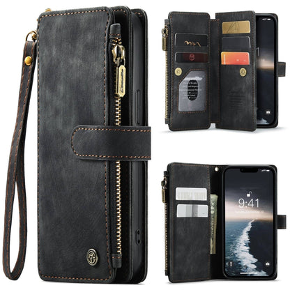 For iPhone 15 CaseMe C30 Multifunctional Leather Phone Case(Black) - iPhone 15 Cases by CaseMe | Online Shopping UK | buy2fix