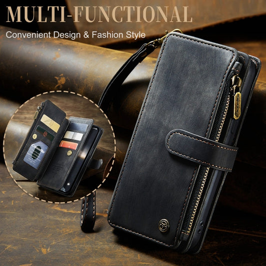For iPhone 15 CaseMe C30 Multifunctional Leather Phone Case(Black) - iPhone 15 Cases by CaseMe | Online Shopping UK | buy2fix