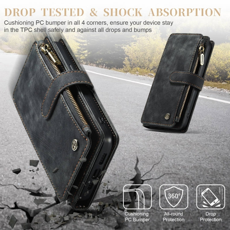 For iPhone 15 CaseMe C30 Multifunctional Leather Phone Case(Black) - iPhone 15 Cases by CaseMe | Online Shopping UK | buy2fix