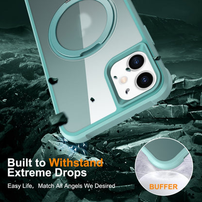 For iPhone 12 / 12 Pro MagSafe Magnetic Rotating Holder Phone Case(Lake Blue) by buy2fix