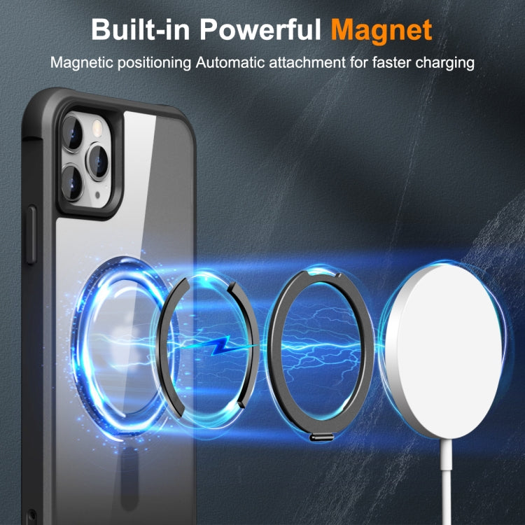 For iPhone 11 Pro Max MagSafe Magnetic Rotating Holder Phone Case(Black) by buy2fix