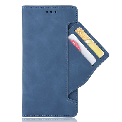 For iPhone 16 Pro Max Skin Feel Calf Texture Card Slots Leather Phone Case(Blue) by buy2fix