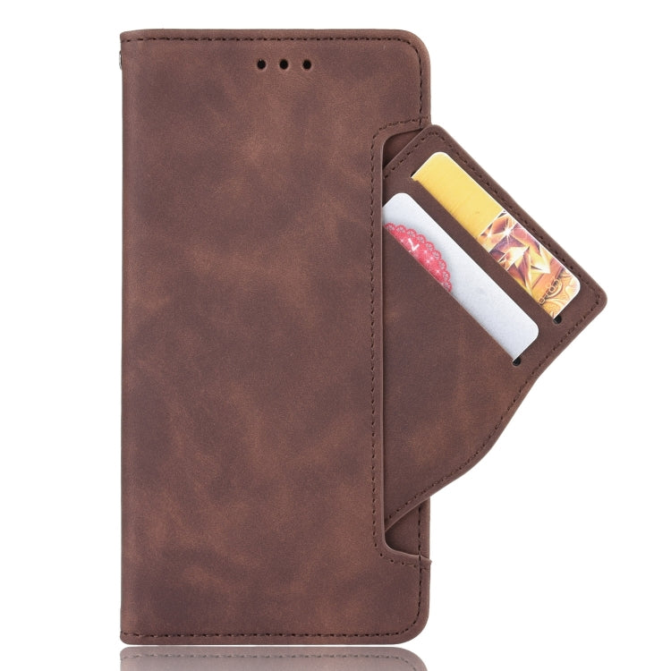 For iPhone 16 Pro Skin Feel Calf Texture Card Slots Leather Phone Case(Brown) by buy2fix