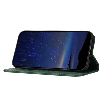 For iPhone 16e Woven Texture Stitching Magnetic Leather Phone Case(Green) by buy2fix