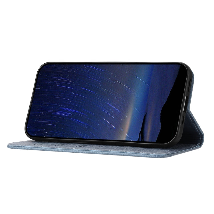 For iPhone 16e Woven Texture Stitching Magnetic Leather Phone Case(Grey) by buy2fix