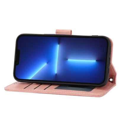 For iPhone 16 Pro Max Oil Skin Zipper Wallet Leather Phone Case(Pink) by buy2fix