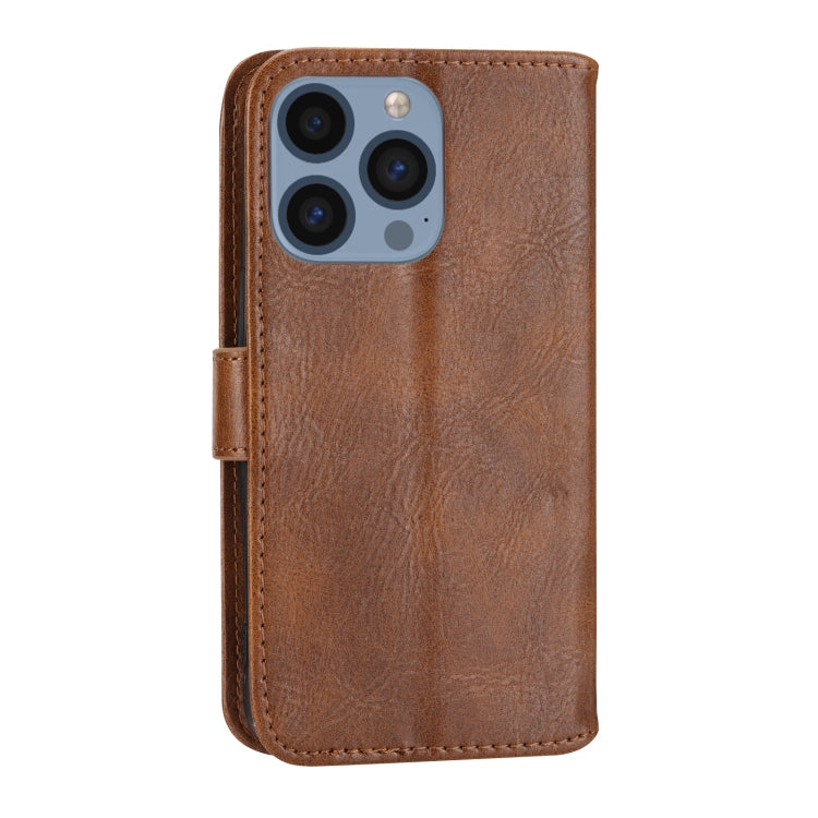 For iPhone 16 Pro Oil Skin Zipper Wallet Leather Phone Case(Brown) by buy2fix