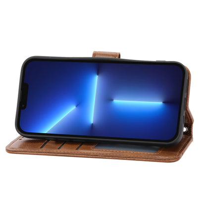 For iPhone 16 Pro Oil Skin Zipper Wallet Leather Phone Case(Brown) by buy2fix