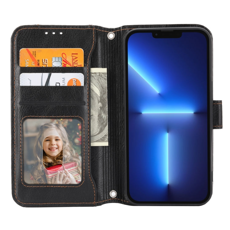 For iPhone 16 Pro Oil Skin Zipper Wallet Leather Phone Case(Black) by buy2fix