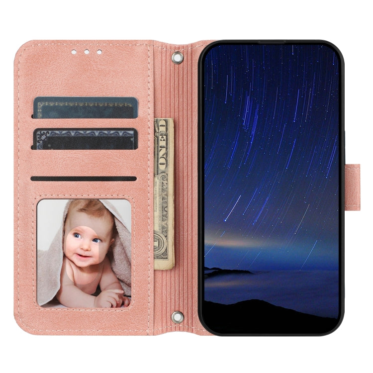 For iPhone 16e Oil Skin Zipper Wallet Leather Phone Case(Pink) by buy2fix