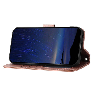 For iPhone 16e Oil Skin Zipper Wallet Leather Phone Case(Rose Gold) by buy2fix