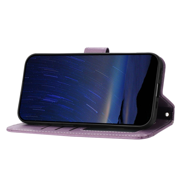 For iPhone 16e Oil Skin Zipper Wallet Leather Phone Case(Purple) by buy2fix