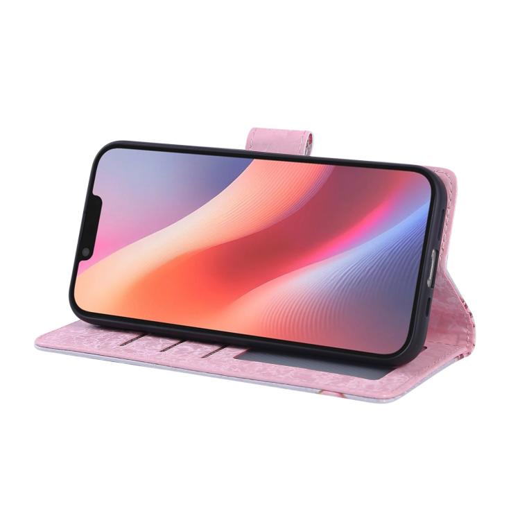 For iPhone 16e Bronzing Painting RFID Leather Case(Pastoral Rose) - iPhone 16e Cases by buy2fix | Online Shopping UK | buy2fix