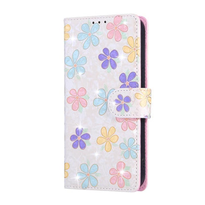 For iPhone 16e Bronzing Painting RFID Leather Case(Bloosoming Flower) - iPhone 16e Cases by buy2fix | Online Shopping UK | buy2fix
