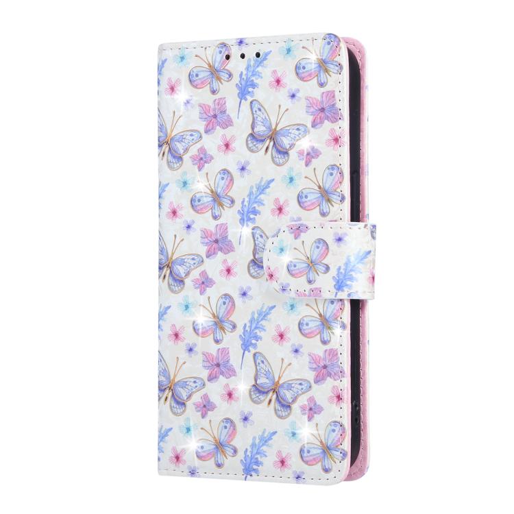 For iPhone 16e Bronzing Painting RFID Leather Case(Pansies) - iPhone 16e Cases by buy2fix | Online Shopping UK | buy2fix