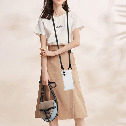 For iPhone 16 Four-corner Shockproof TPU Phone Case with Lanyard(Transparent) by buy2fix