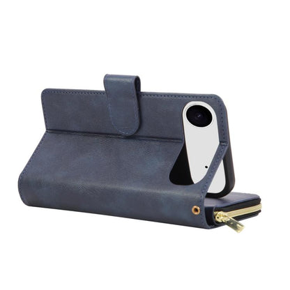 For iPhone Air 9 Card Slots Zipper Wallet Bag Leather Phone Case(Blue) - iPhone Air Cases by buy2fix | Online Shopping UK | buy2fix