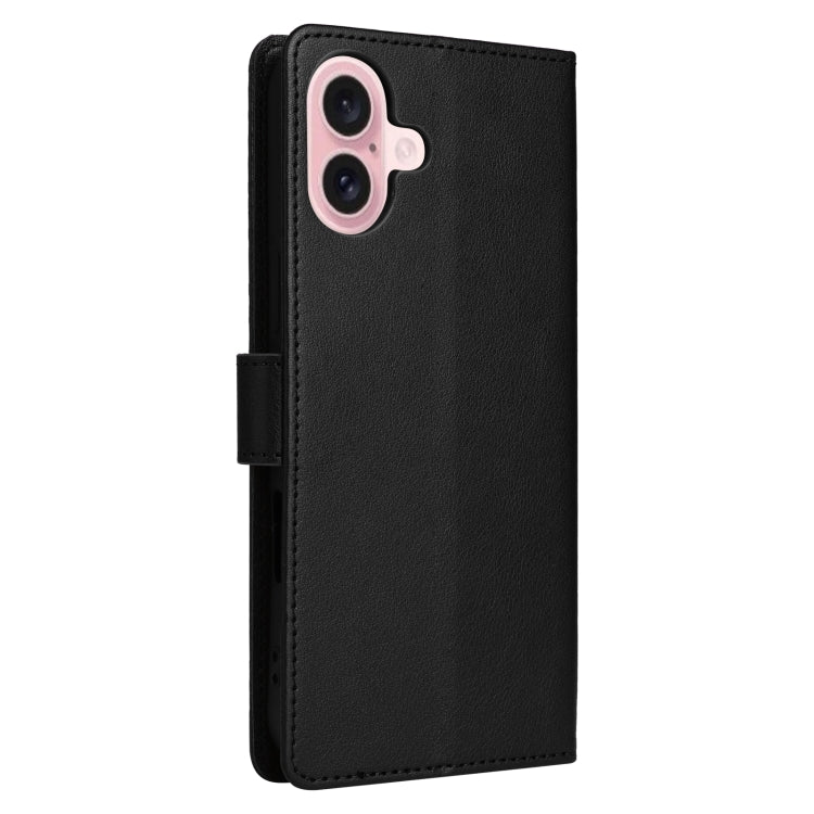 For iPhone 16 Plus 3-Card Slots Multifunctional Leather Phone Case(Black) - iPhone 16 Plus Cases by buy2fix | Online Shopping UK | buy2fix