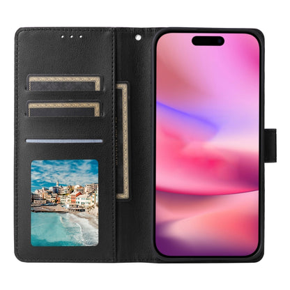 For iPhone 16 Plus 3-Card Slots Multifunctional Leather Phone Case(Black) - iPhone 16 Plus Cases by buy2fix | Online Shopping UK | buy2fix