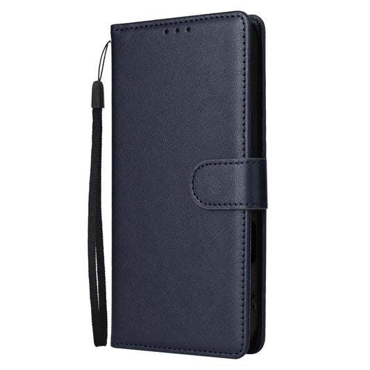 For iPhone 16 Plus 3-Card Slots Multifunctional Leather Phone Case(Blue) - iPhone 16 Plus Cases by buy2fix | Online Shopping UK | buy2fix