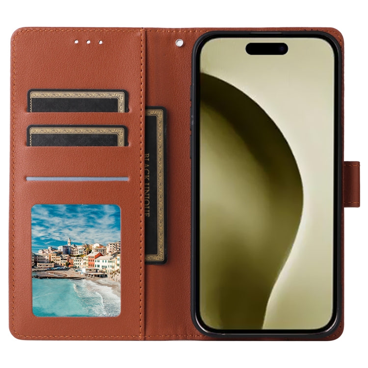 For iPhone 16 Pro 3-Card Slots Multifunctional Leather Phone Case(Brown) - iPhone 16 Pro Cases by buy2fix | Online Shopping UK | buy2fix