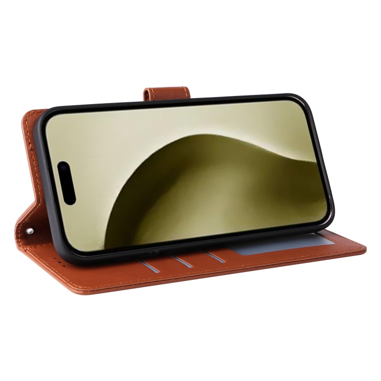 For iPhone 16 Pro 3-Card Slots Multifunctional Leather Phone Case(Brown) - iPhone 16 Pro Cases by buy2fix | Online Shopping UK | buy2fix