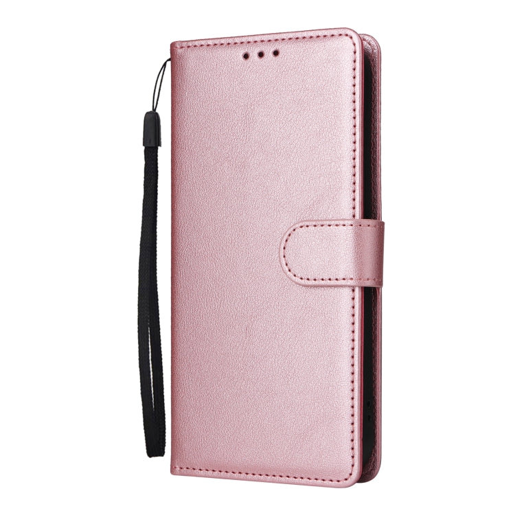 For iPhone 16 Pro 3-Card Slots Multifunctional Leather Phone Case(Rose Gold) - iPhone 16 Pro Cases by buy2fix | Online Shopping UK | buy2fix