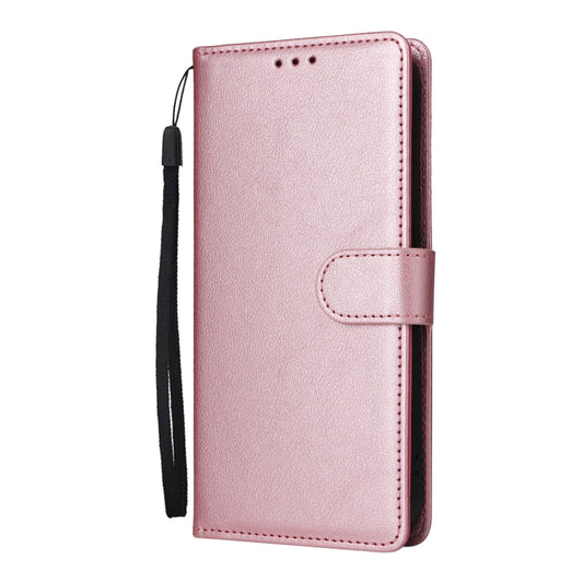 For iPhone 16 Pro 3-Card Slots Multifunctional Leather Phone Case(Rose Gold) by buy2fix