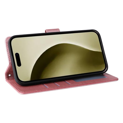For iPhone 16 Pro 3-Card Slots Multifunctional Leather Phone Case(Rose Gold) - iPhone 16 Pro Cases by buy2fix | Online Shopping UK | buy2fix