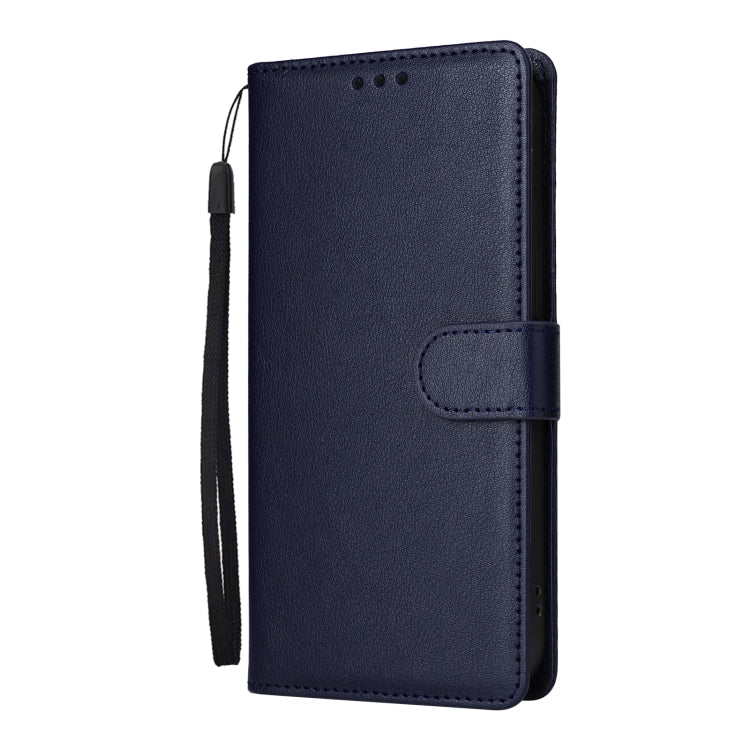 For iPhone 16 Pro 3-Card Slots Multifunctional Leather Phone Case(Blue) - iPhone 16 Pro Cases by buy2fix | Online Shopping UK | buy2fix