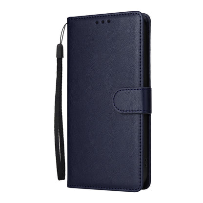 For iPhone 16 Pro 3-Card Slots Multifunctional Leather Phone Case(Blue) - iPhone 16 Pro Cases by buy2fix | Online Shopping UK | buy2fix