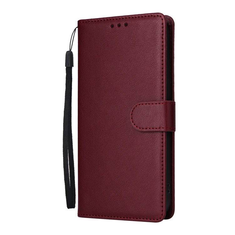 For iPhone 16 Pro 3-Card Slots Multifunctional Leather Phone Case(Wine Red) - iPhone 16 Pro Cases by buy2fix | Online Shopping UK | buy2fix